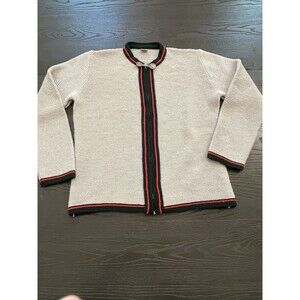 Vintage Trachtenhaus Golimbeck Loden Sweater Cardigan‎ Wool 19.5 In. PTP